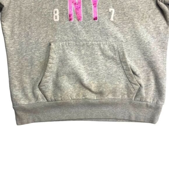 Aeropostale 87 NY Gray Hoodie Sweatshirt Large Cotton/Polyester Blend - Picture 4 of 8